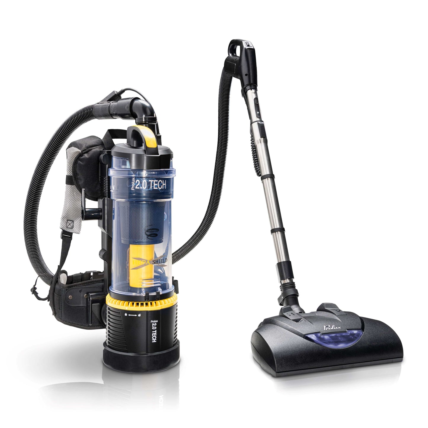 Prolux PLC2.0d Commercial Bagless Upright Backpack Vacuum Commercial Power Nozzle Kit