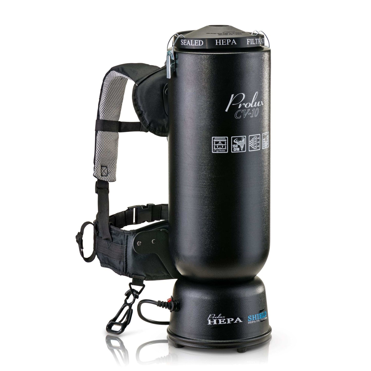 Powerful Lightweight Prolux PLC10 10qt Backpack Vacuum w/ 1 1/2" Tool Kit and 5 YR Warranty