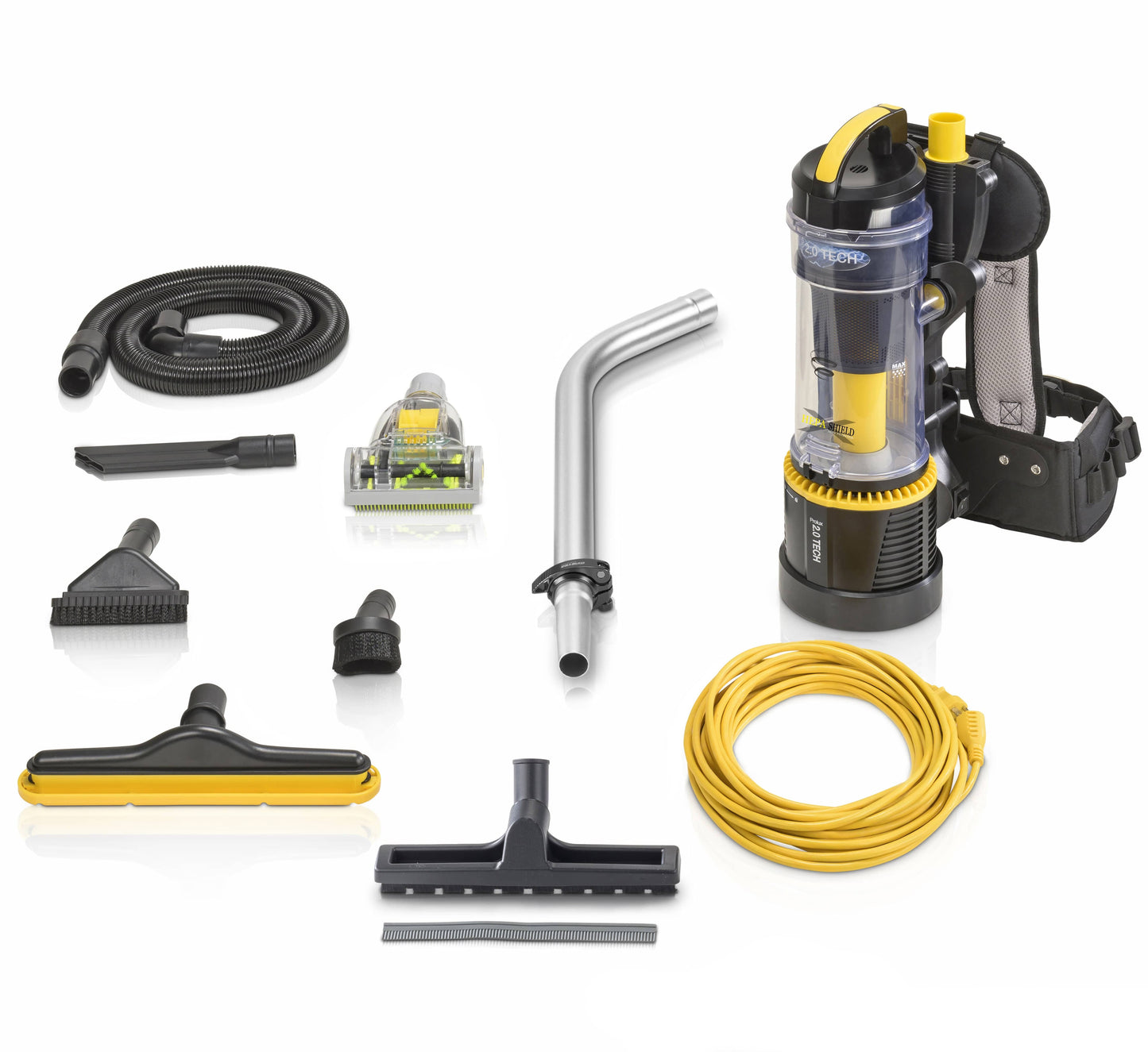 Prolux PLC2.0b Commercial Bagless Upright Backpack Vacuum with Deluxe 1 1/2 inch Tool Kit