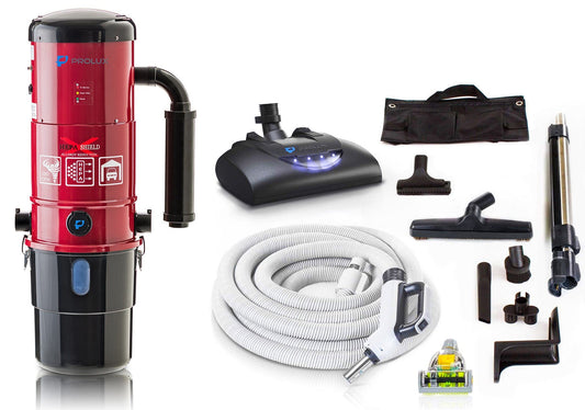 Prolux PLCCV12Kr Complete Central Vacuum Unit System with Prolux Electric Hose Power Nozzle Kit and 25 Year Warranty
