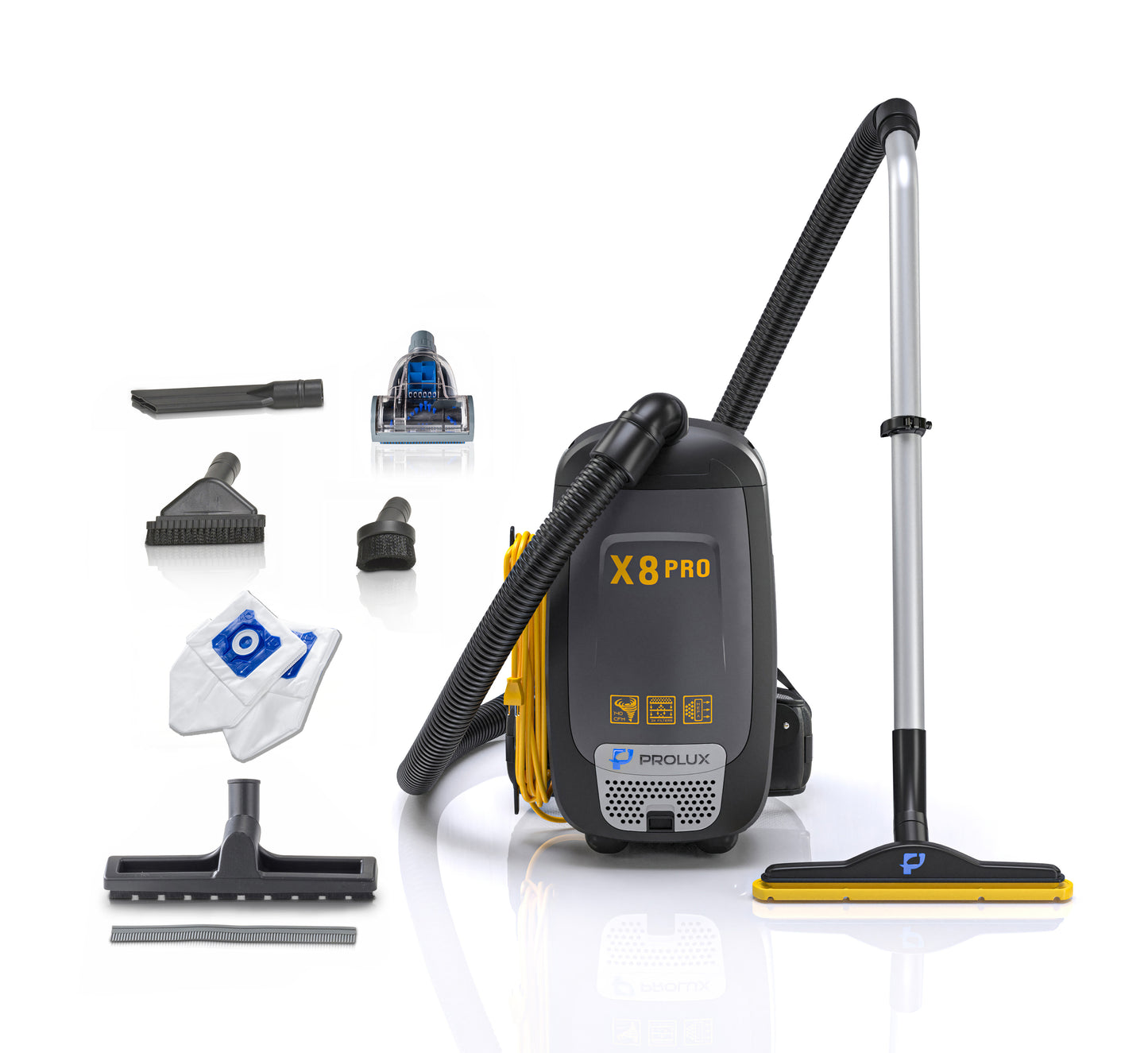 Prolux PLCX8P Pro Commercial Backpack Vacuum w/ Deluxe 1 1/2" Tool Kit