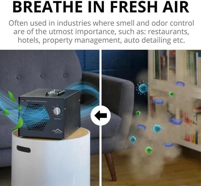 New Comfort PLCOZHMA500 Commercial Air Purifier Cleaner Ozone Generator with UV and 3 Year Warranty by Prolux