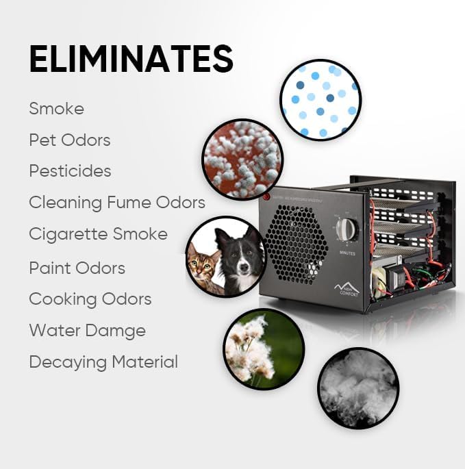 New Comfort PLCOZHMA500 Commercial Air Purifier Cleaner Ozone Generator with UV and 3 Year Warranty by Prolux