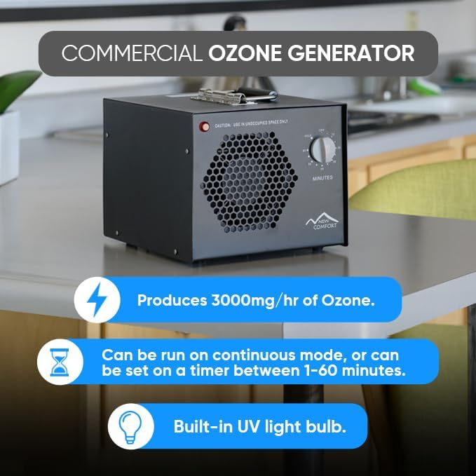 New Comfort PLCOZHMA500 Commercial Air Purifier Cleaner Ozone Generator with UV and 3 Year Warranty by Prolux