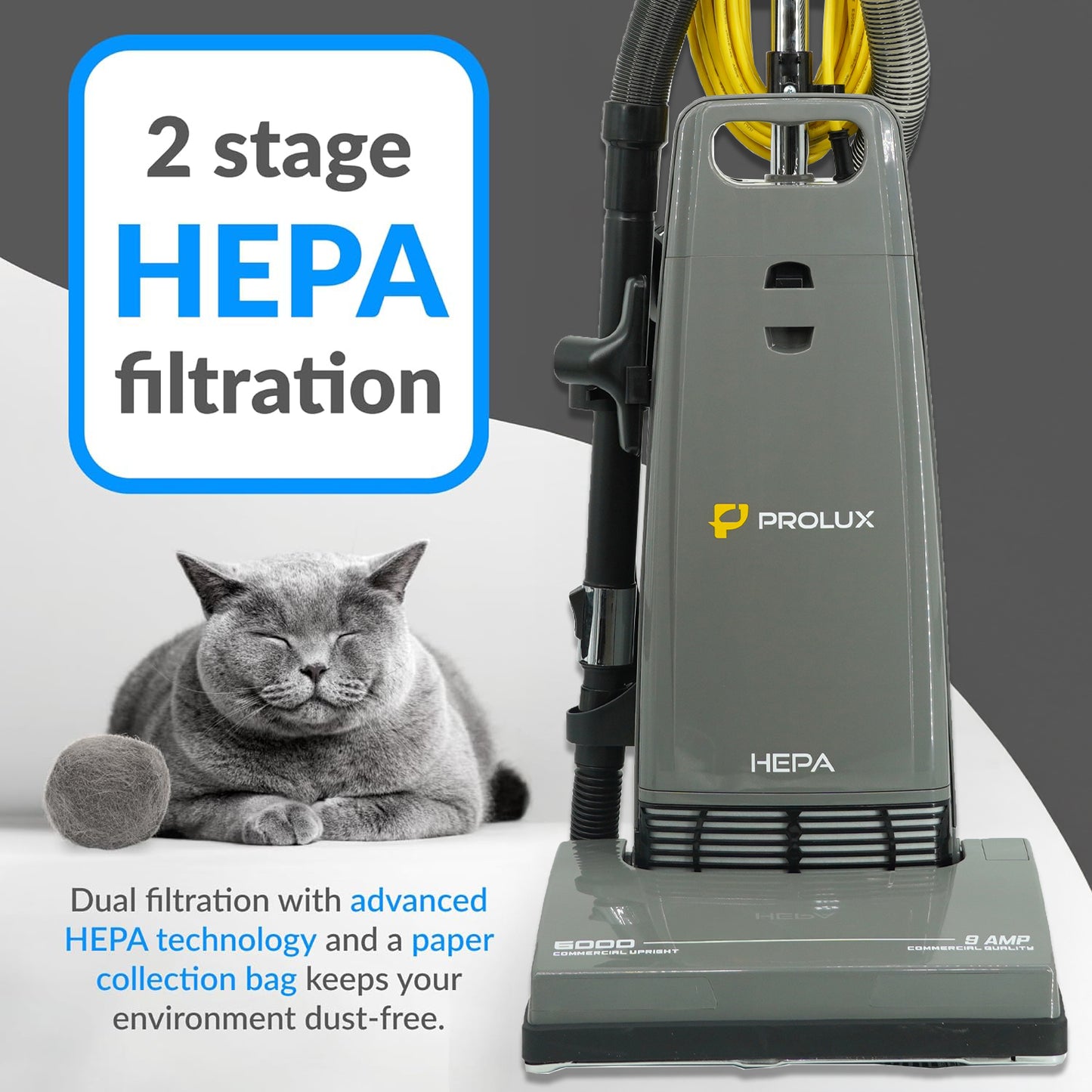 Prolux 6000 Commercial Upright Vacuum With On Board Tools