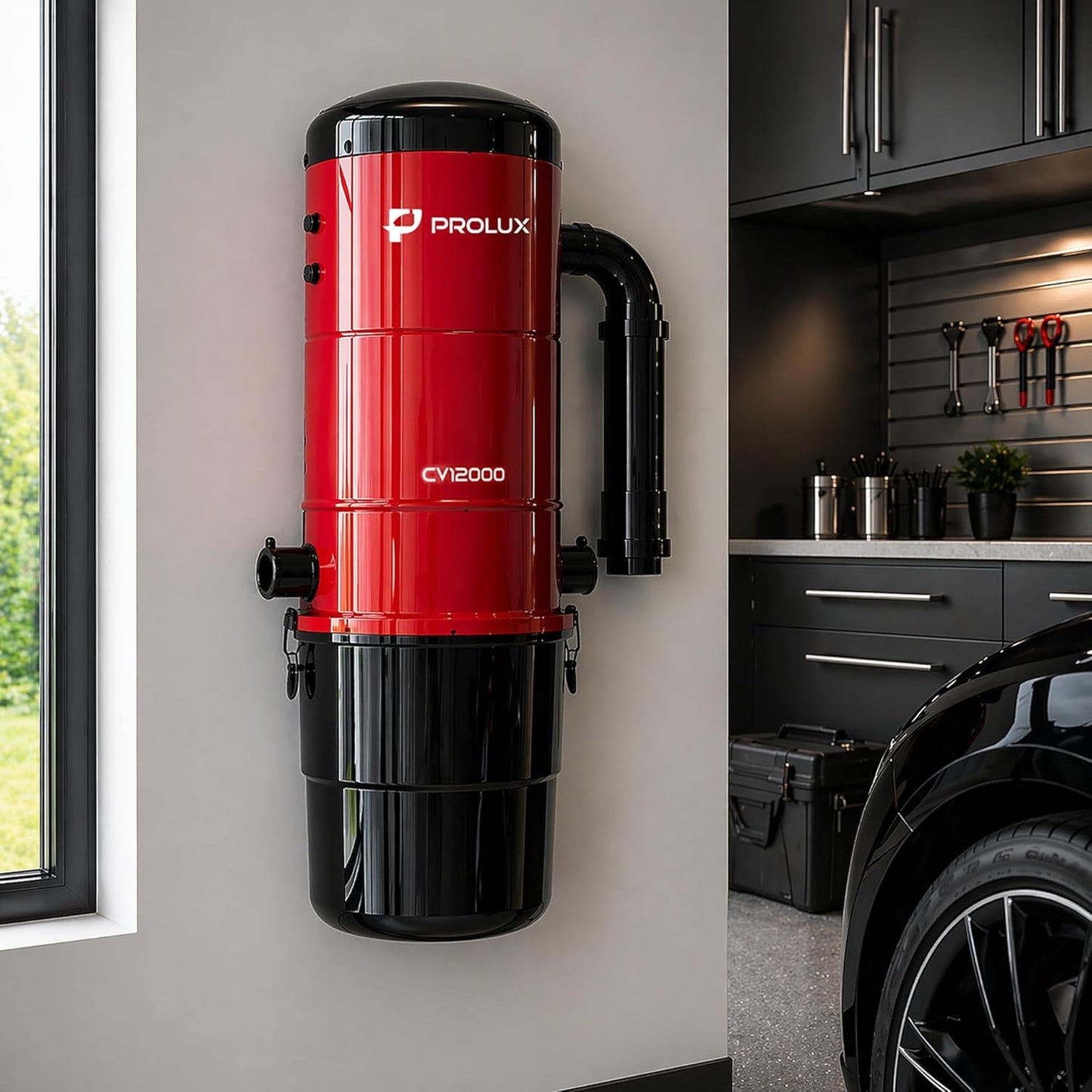 Prolux PLCCV12Kr Complete Central Vacuum Unit System with Prolux Electric Hose Power Nozzle Kit and 10 Year Warranty