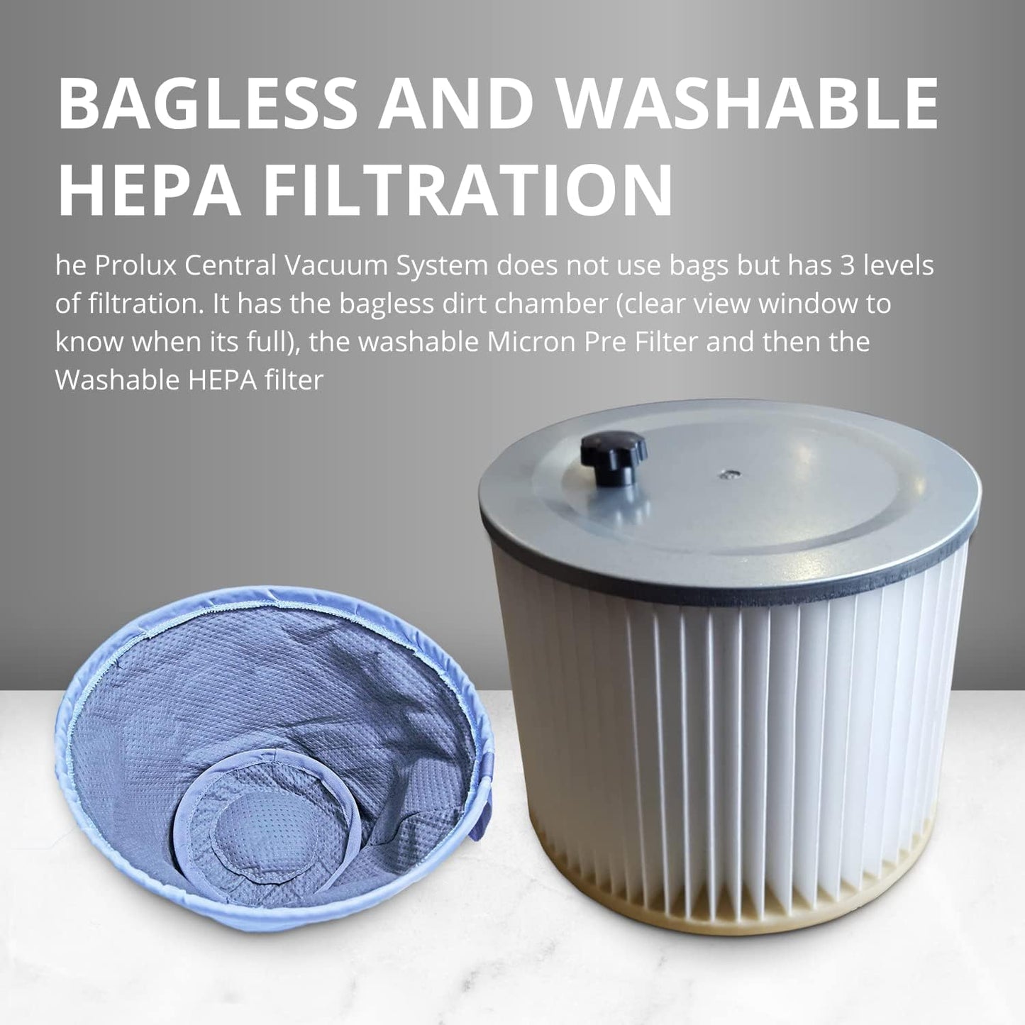 Prolux PLCCV12Kr Complete Central Vacuum Unit System with Prolux Electric Hose Power Nozzle Kit and 25 Year Warranty