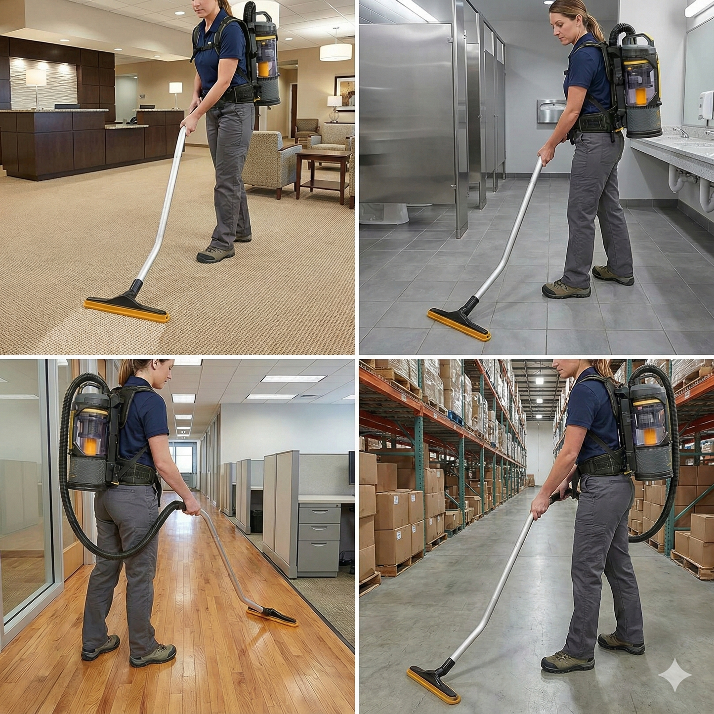 Prolux XForce Pro Lightweight Bagless Backpack Vacuum for Professional Cleaners and Businesses