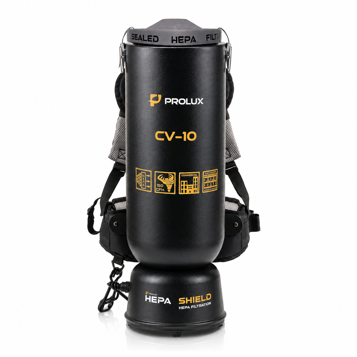 Powerful Lightweight Prolux PLC10 10qt Backpack Vacuum w/ 1 1/2" Tool Kit and 5 YR Warranty