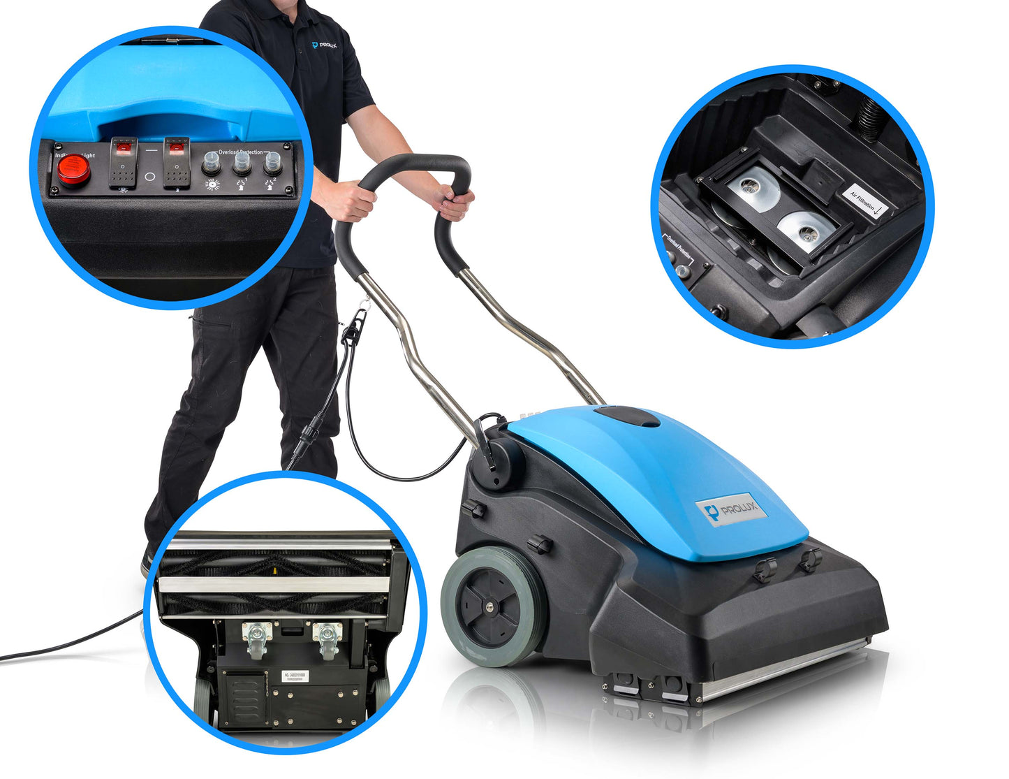 Prolux CP360 Wide Area Commercial Vacuum w/ Dual Brushrolls and Motors